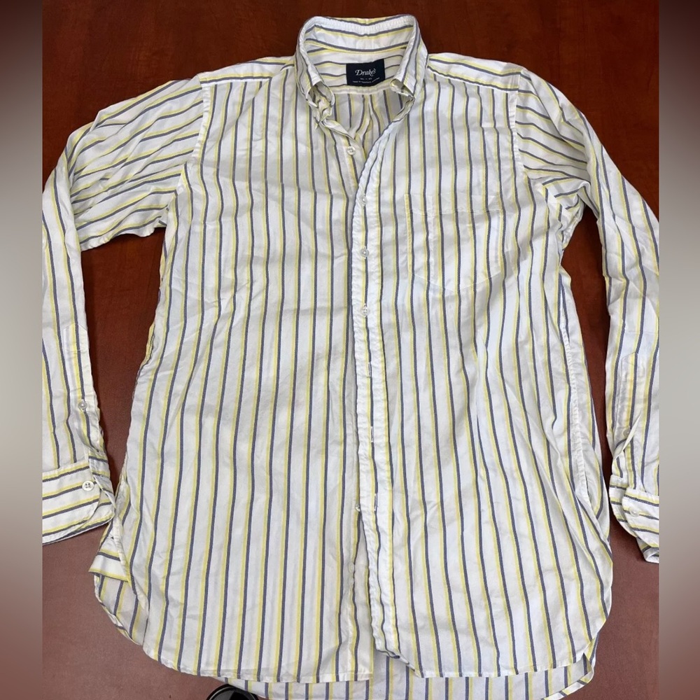 Drake’s London Stripe Button Down